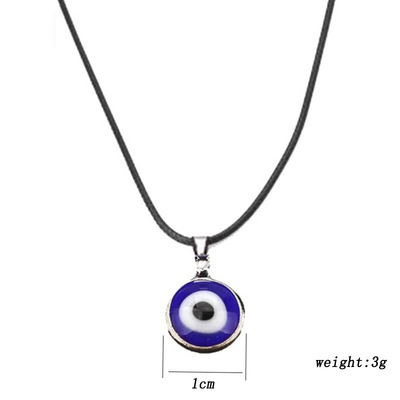亚马逊热销1cm蓝色恶魔之眼皮绳