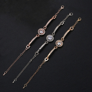 日韩玫瑰金手链小清新配饰女士百搭手链手镯女六芒星手饰品女