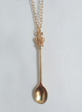 跨境饰品皇冠迷你茶勺古典皇家爱