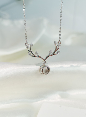 热卖一百种语言我爱你投影石项链