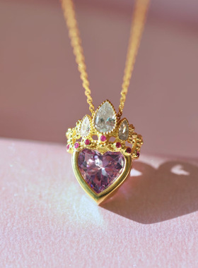 跨境欧美气质卡通镂空心形吊坠爱