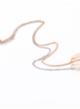 欧美项链极简约自然系贝壳短款项