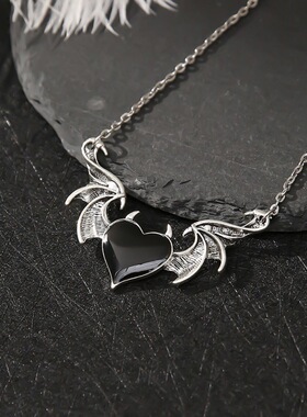 跨境外贸恶魔翅膀项链哥特式复古