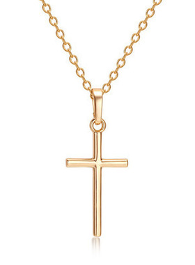 欧美跨境饰品十字架吊坠项链锁骨