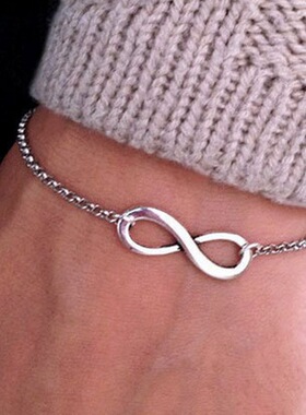 欧美新品简约8字手链个性数字百