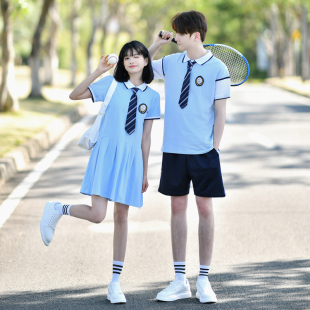 毕业照班服学院风裙子小学生初中生六一舞台诗歌朗诵合唱团演出服