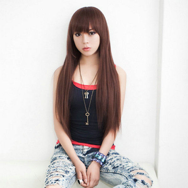 Perruque Long cheveux raides - Ref 2608282 Image 4