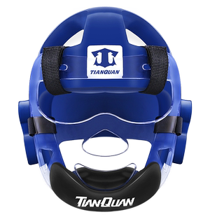 拳击头盔搏击护头面罩头套儿童散打护具护头套横梁成人猴脸跆拳道