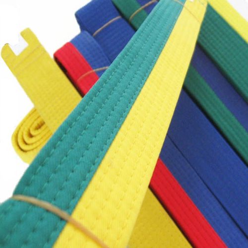 绣字定制黄绿蓝红儿童跆拳道腰带