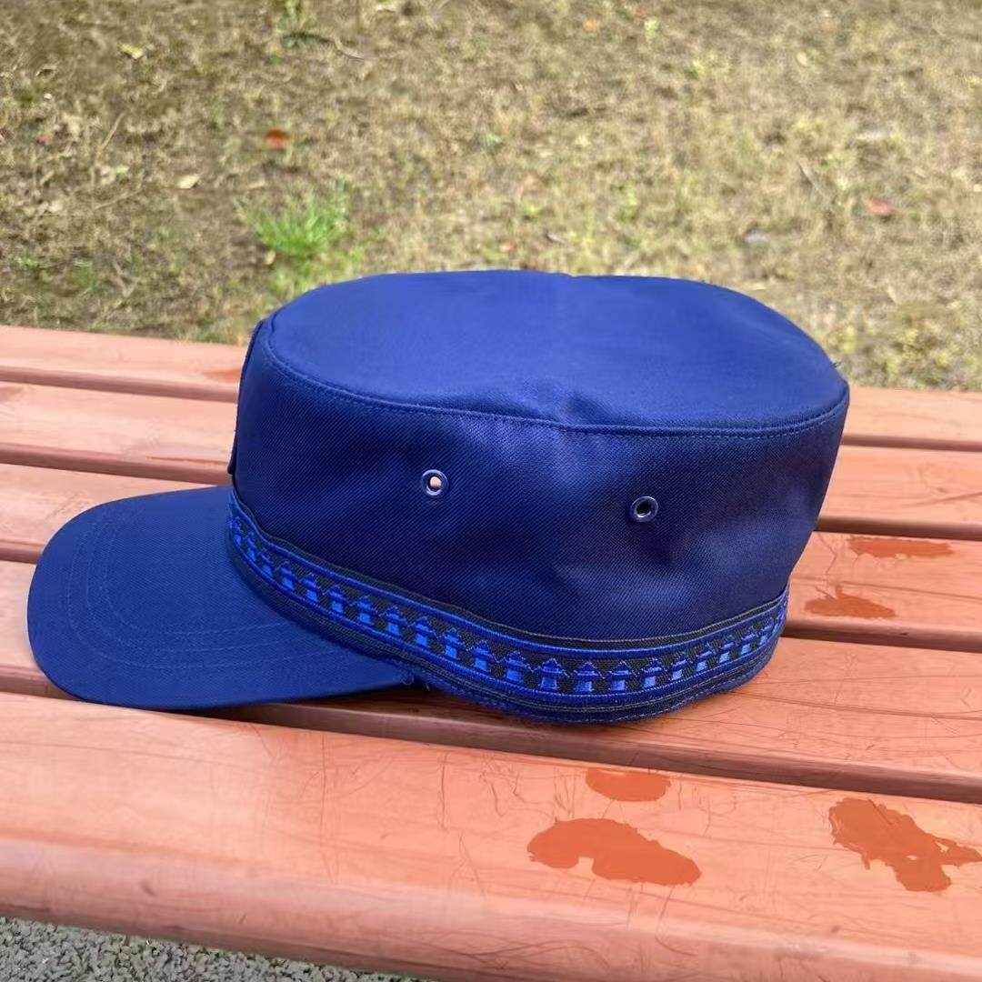 新款火焰蓝消备勤帽春秋帽子夏季常服白色训练帽蓝色遮阳帽