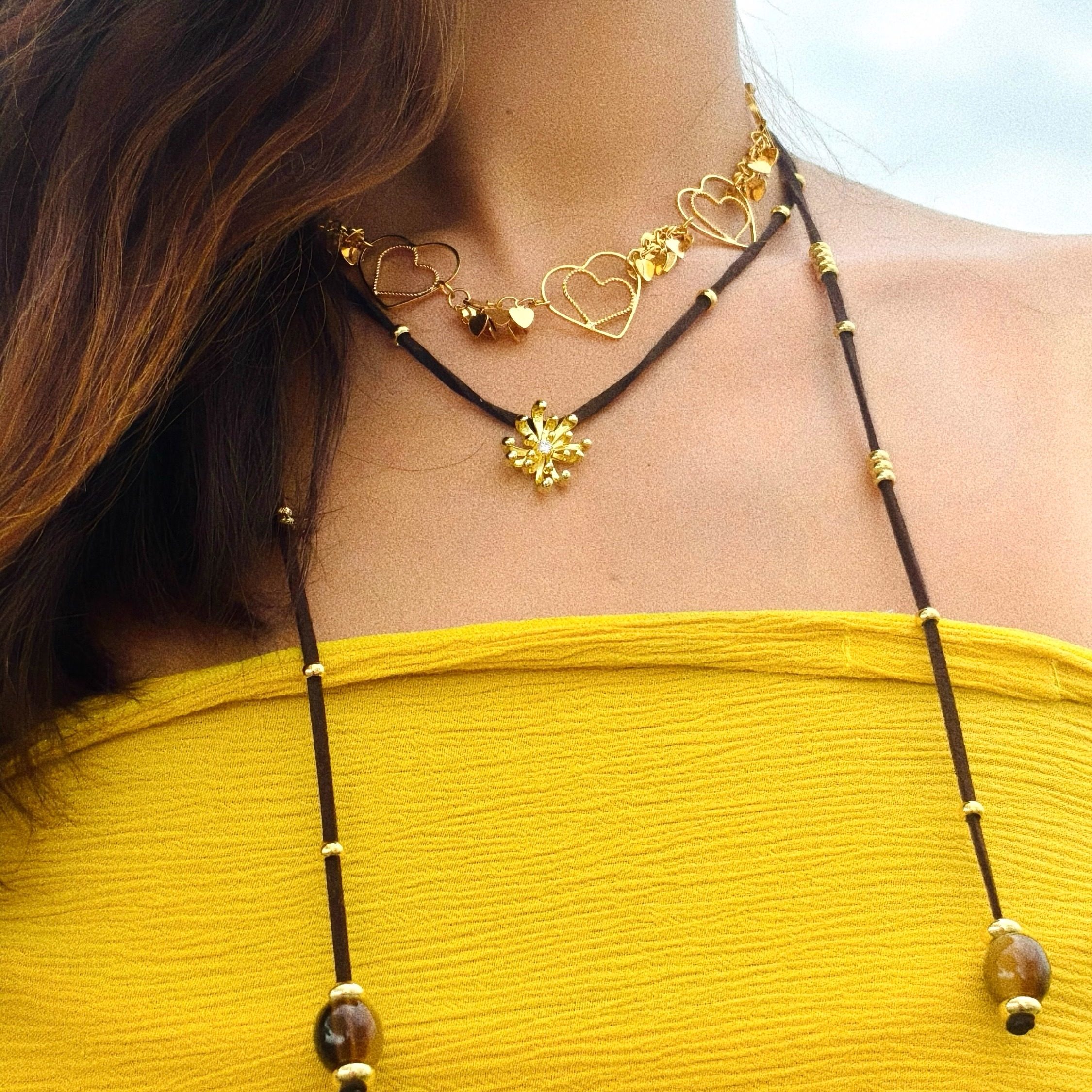 MAKIIMAKII蟹爪菊麂皮绳项链女长款毛衣链叠戴海边配饰精致高级感,饰品/流行首饰/时尚饰品新,项链,淘宝优惠券,粉丝福利购,淘宝优惠卷