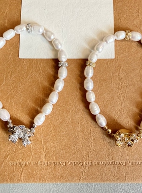 蝴蝶结珍珠手链女高级感