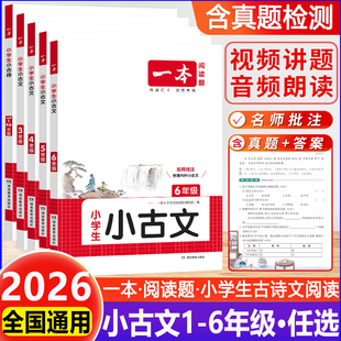 2026新 一本小古文100篇分级小升初文言文阅读与训练必背语文言文走进古诗文一读就懂小学生小古文100课上下册文言文全解一本通