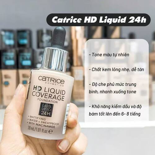 德国Catrice HD Liquid Coverage Foundation滴管粉底液遮暇持久