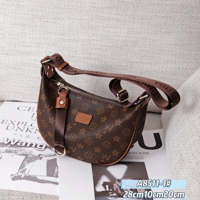 优草坊品牌正品女包2025新款老花饺子包小众设计原创高级感轻奢包