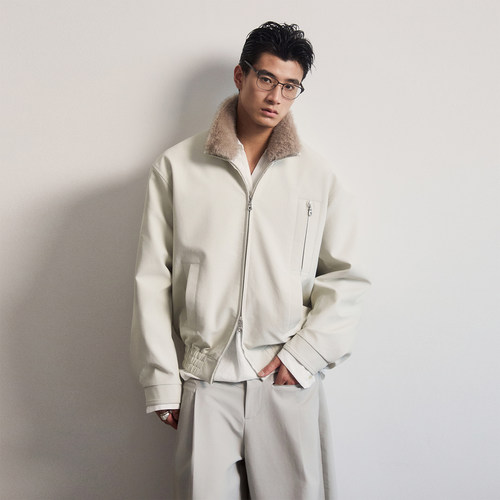 SouthStudio夹克男女同款26春上新可拆卸毛领多口袋收腰上衣外套