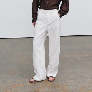 26夏竹节纹白色休闲宽松透气牛仔裤 男女同款 SouthStudio牛仔裤