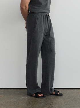 Southstudio卫裤男毛巾面感灰色宽松26夏款运动抽绳弹性休闲长裤