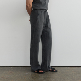 运动抽绳弹性休闲长裤 男毛巾面感灰色宽松26夏款 Southstudio卫裤