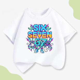 偷走脑红67Roblox Steal a Brainrot纯棉短袖T恤卡通圆领潮流上衣