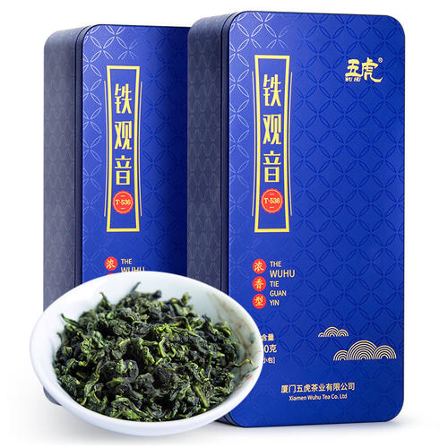 五虎安溪铁观音茶叶新茶秋茶特级浓香正味兰香乌龙茶春茶正品礼盒