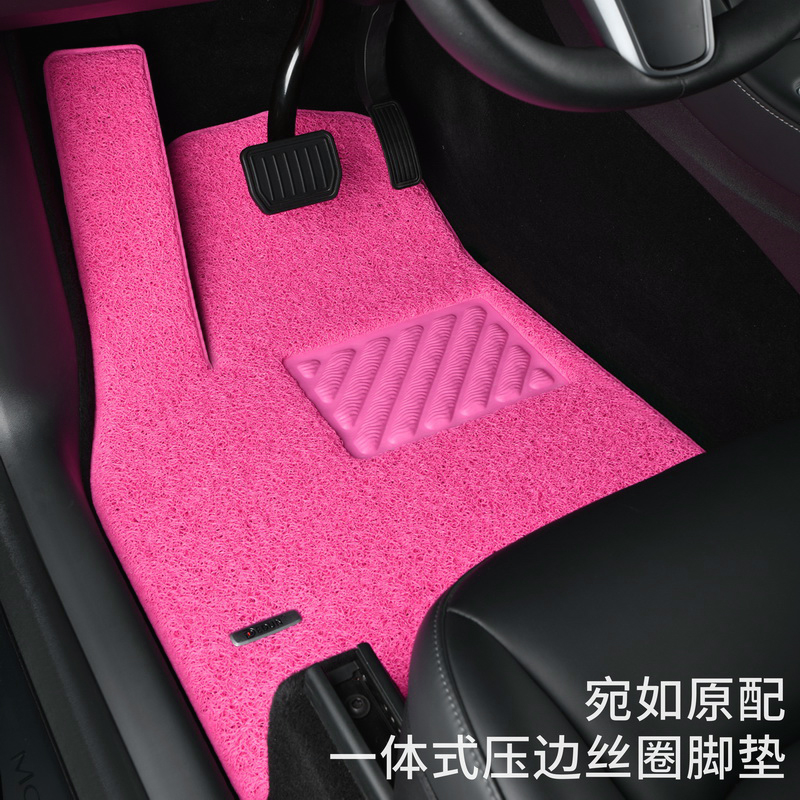 特斯拉专用地毯式丝圈汽车脚垫