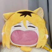 排球少年孤爪研磨痛包月岛萤大嘴背包菅原孝玩偶双肩包斜挎书包女