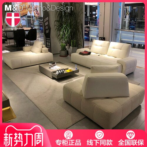 MD意大利进口电动功能沙发真皮沙发组合TE27意式轻奢客厅模块沙发