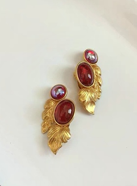 中古饰品首饰 Kate Hines红色ear climber耳夹 （不退换）