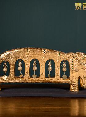 泰式铜铃木象东南亚装饰摆件