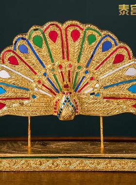 装饰桌面玄关摆件泰国孔雀摆件