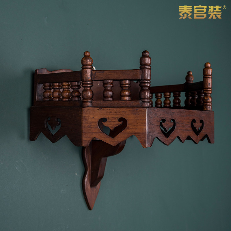 东南亚风格实木佛龛供台泰式供奉佛像底座佛堂墙面装饰品壁挂架子
