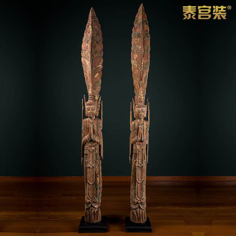 东南亚风格泰国进口木雕佛像摆件