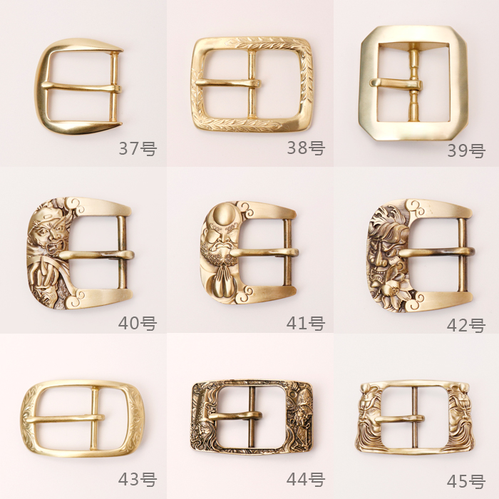 男士纯铜皮带扣腰带头平滑扣