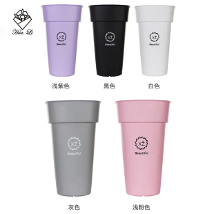 新款风港式花桶花店鲜花桶塑料花桶醒花桶家用花筒插花桶鲜花养花