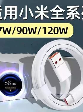 适用红米Note9S/Note9Pro/Note9Promax/9T数据线闪充120W充电线