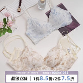 内衣女夏薄款 性感细肩带交叉美背蕾丝文胸罩小胸微聚拢2025新爆款