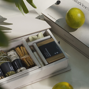 美国鼠尾草圣木雪松杖净化助眠自然植物端午企业伴手礼定制logo