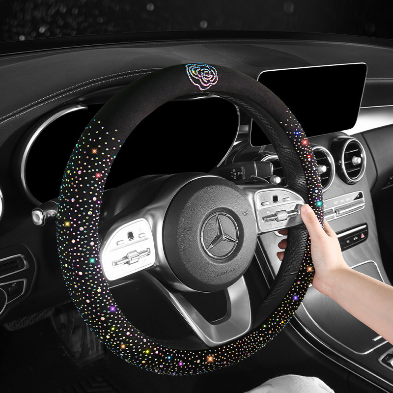 女士水钻盛昊v8墩墩A7A9S10小精灵GL8乔治小四轮电动汽车方向盘套