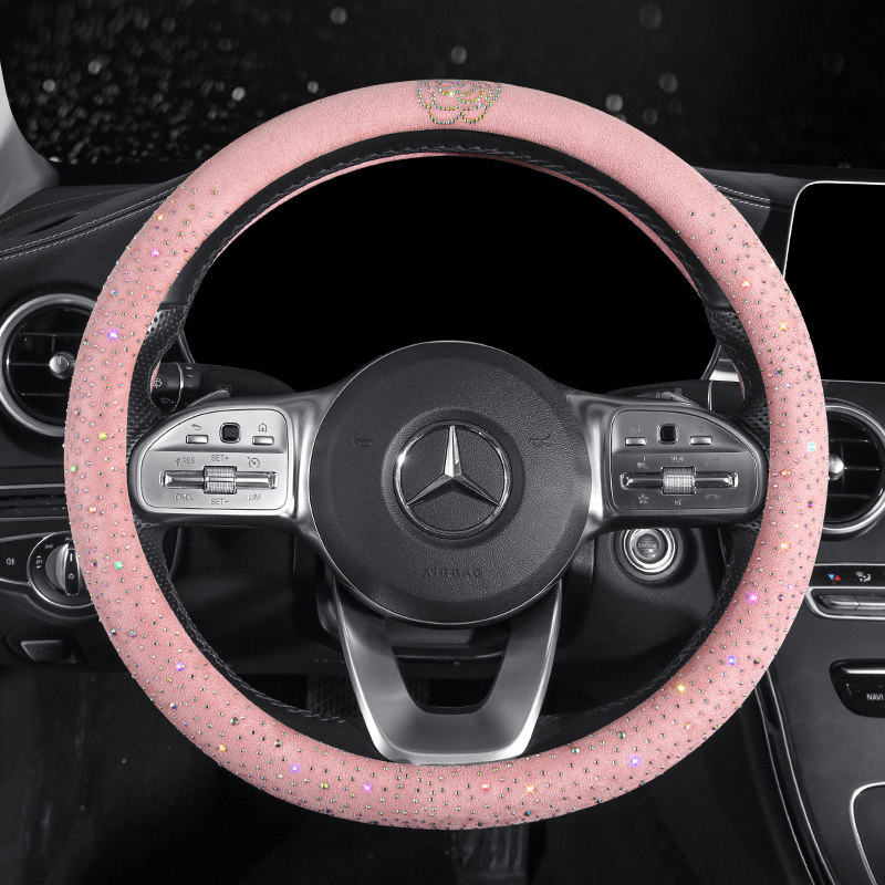 女士水钻盛昊佩奇plus极星星光F8MINIC2Q2小四轮电动汽车方向盘套