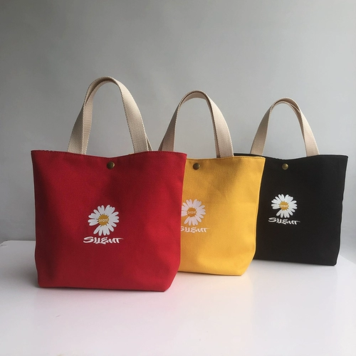 Портативная маленькая небольшая сумка для отдыха, барсетка, льняная сумка, тканевый мешок для школьников, ланч-бокс, сумка для еды