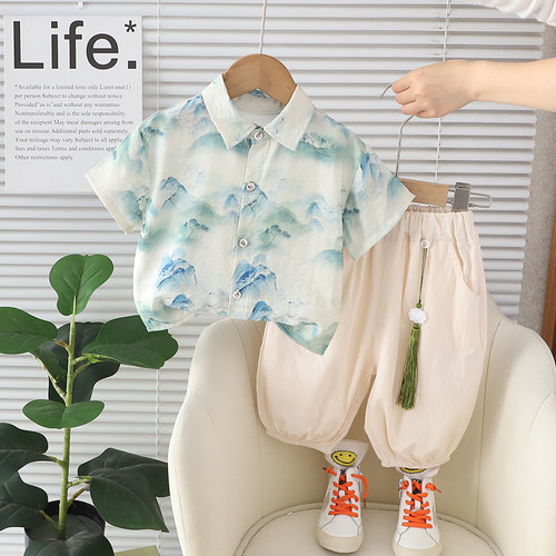 男童夏装汉服套装2024新款两件套