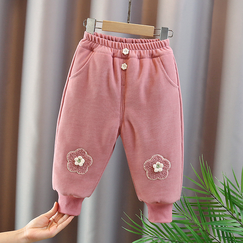 女宝宝外穿长裤加绒裤一条过冬