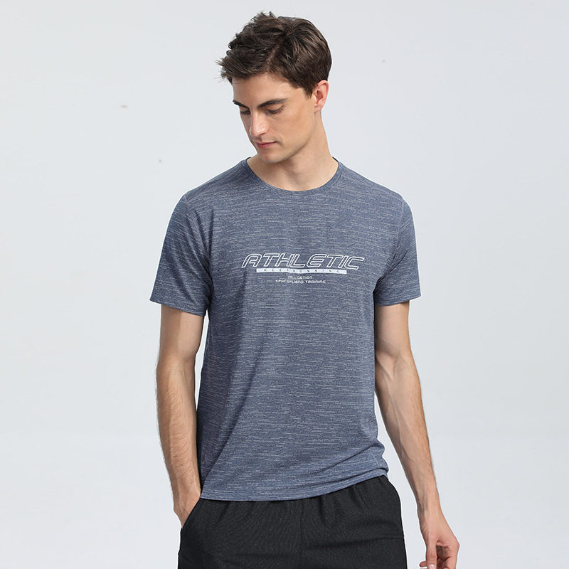 运动t恤男速干短袖冰丝夏季薄款上衣宽松健身训练服跑步透气短袖