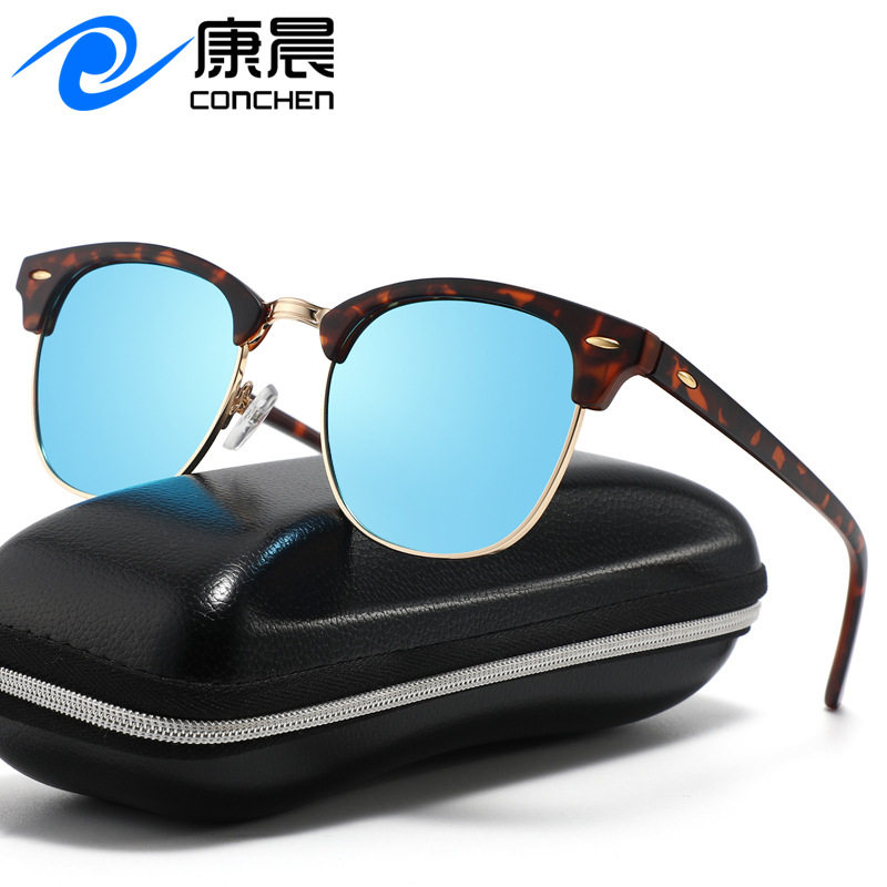 时尚新款米钉太阳镜男户外钓鱼偏光太阳眼镜3016复古半框眉毛墨镜,ZIPPO/瑞士军刀/眼镜,太阳眼镜,淘宝优惠券,粉丝福利购,淘宝优惠卷