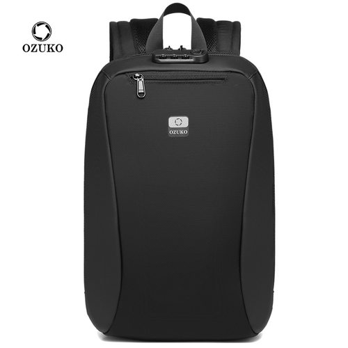 ozuko新款商务背包通勤时尚学生书包休闲防水电脑双肩包backpack