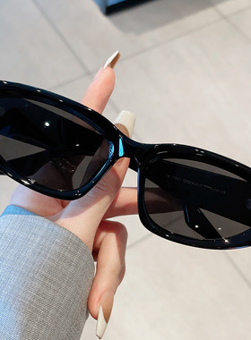 严选TR90抖音爆款2023新款太阳镜猫眼框墨镜辣妹街拍防晒一件