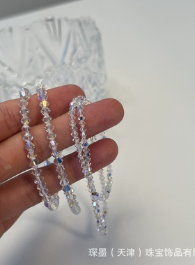 琛墨小众甜美风多巴胺串珠施家水晶手链女夏季高级感叠戴手饰