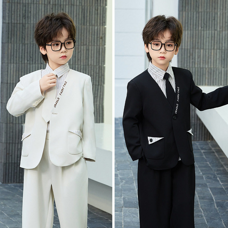 男童西装套装春夏儿童休闲痞帅小西服花童生日礼服主持朗诵演出服