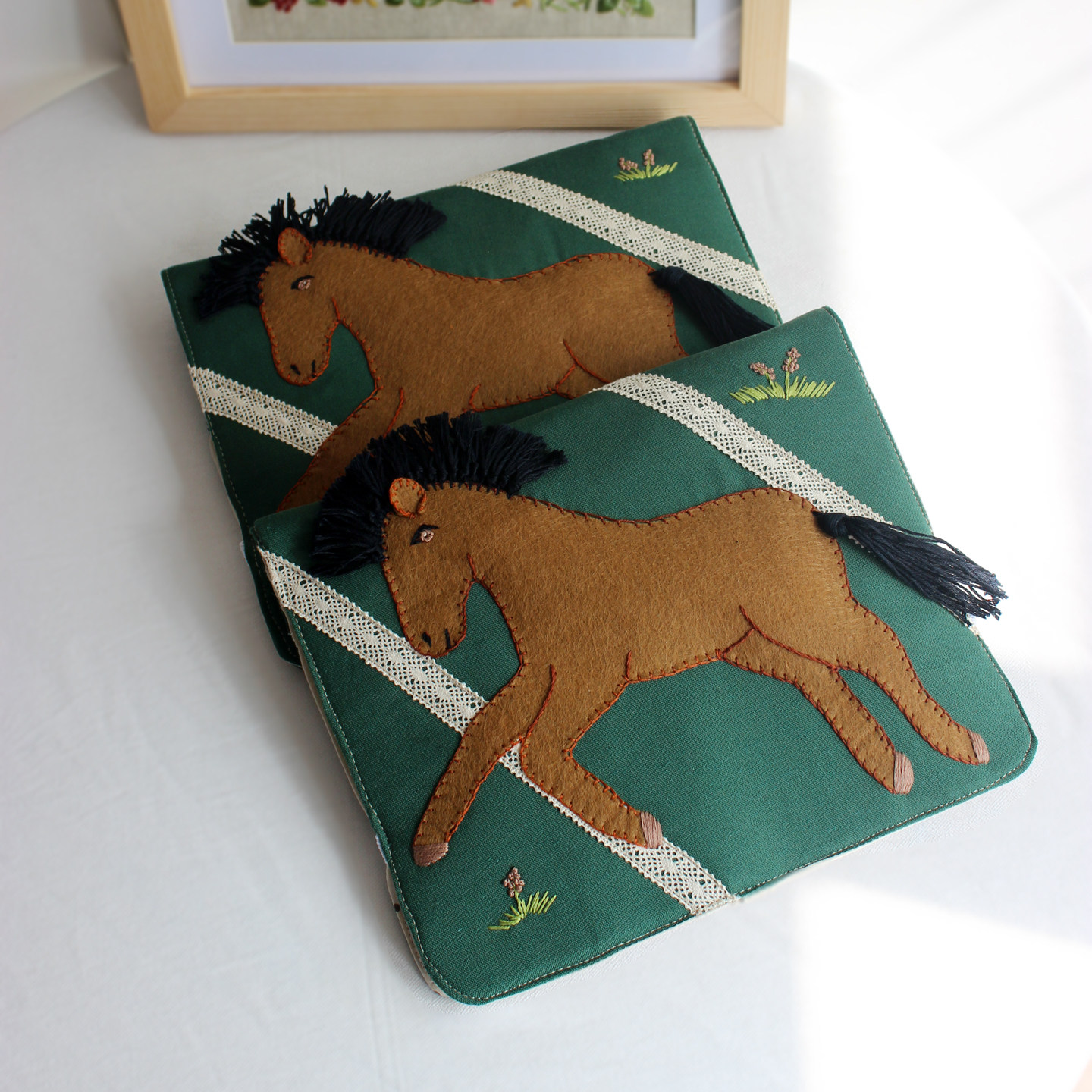 壁花壁树原创【小马A5笔记本】手工制作手帐本布书衣可替换内页